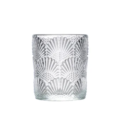 Custom glass candle cup Glass aromatherapy storage cup