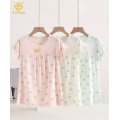 귀여운 소녀 프린트 반소매 드레스