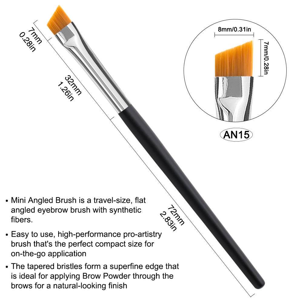 Holesale Brush Makeup One Piece Angled Black Hair Single Makeup Brush Wooden Handle Custom Flat Eyebrow Eyeliner Brushes9 Jpg