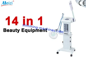 Portable Galvanic High Frequency 14 In 1 Multifunctional Beauty Equipment With Woods Lamp