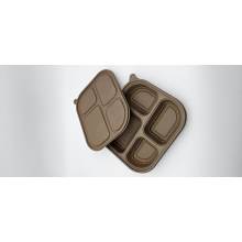 Natural Husk Adhesive Material Fully degradable coffee grounds lunch box Factory