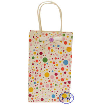 Gift Wrapping White Kraft Paper Plaza Shopping Bag Wholesale