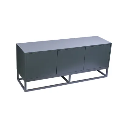 Modern Gray Storage TV Cabinet for Living Room