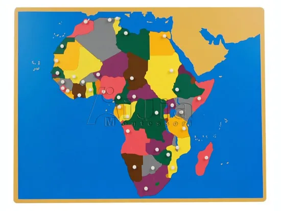 Montessori equipments- Geography Africa America Puzzle Map montessori teaching materials