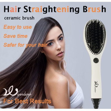 Hair Straightening Brush Ceramic