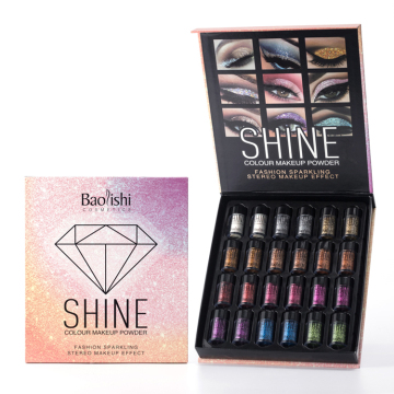 Sparkling Holiday Makeup: Face & Lip Highlighter, Glitter Stick & Eyeshadow Loose Powder
