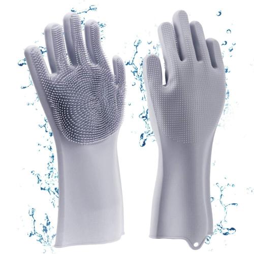 Magic Latex Silicone Dishwashing Gloves Wash Scrubber