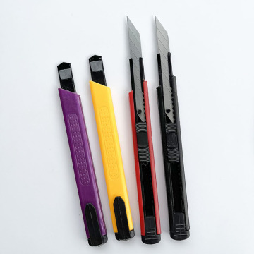 Factory Direct Portable 9mm Stainless Steel Retractable Safety Box Cutter Utility Knife