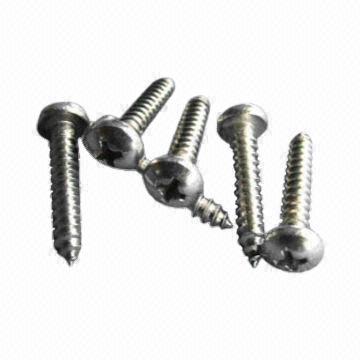 Pan head self-tapping screws, white zinc plating