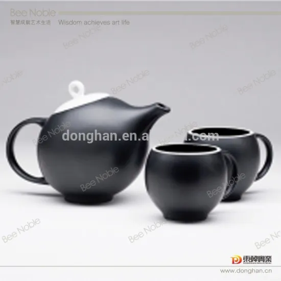 Good quality Matte black special shape gift tea ware