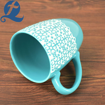 Promotional price travel souvenir ceramic relief mug