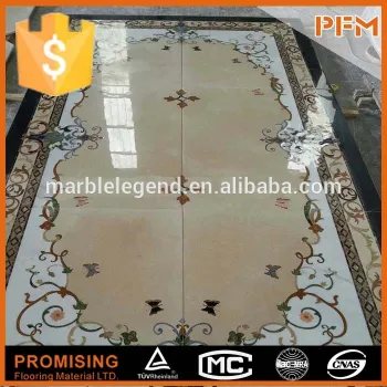 Interior design waterjet stone marble medallion