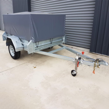 Galvanised Single Axle Trailer Box Dump Trailer for Building Materials Transport