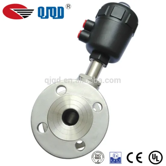 Single Acting Flange Style Steam Angle Seat valve Pneumatic Angle Seat Valve