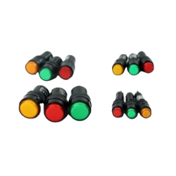10mm Panel Mount Indicator Lights NXD-211 Plastic Solder Pins 12V 24V 220V AC DC LED (Red Green Blue Yellow)