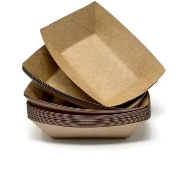 Eco-Friendly Paper Food Tray for 1/2 Pound Portions