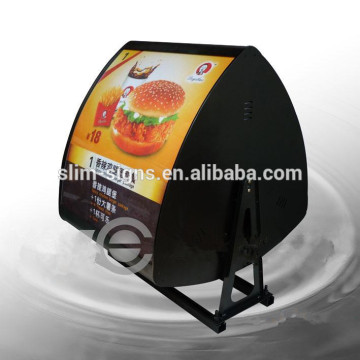 Professional 2 / 3 Sides Hanging Fast Food Restaurant wall menu board