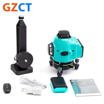 Hilda 4D 12-Line Blue Beam 360 Degree Self-Leveling Laser Level Kit with Bracket