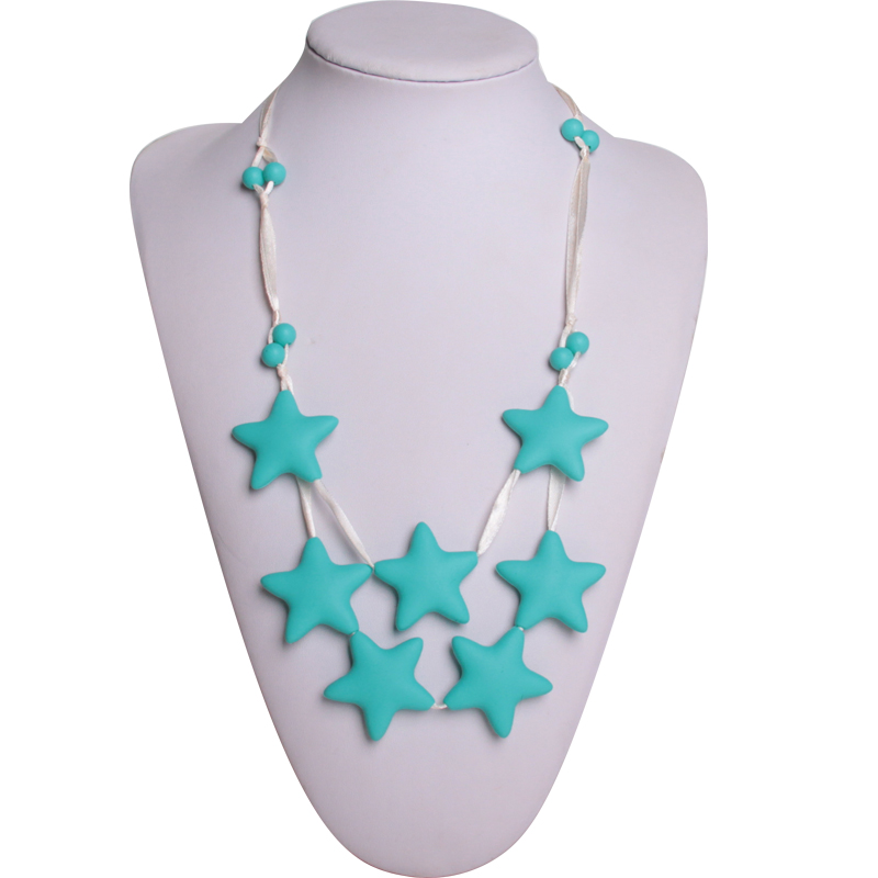 Star silicone baby teething necklace