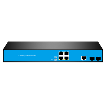 Best Manageable 6-Port 1000Mbps Black Network L2 Switch for Rail Transport