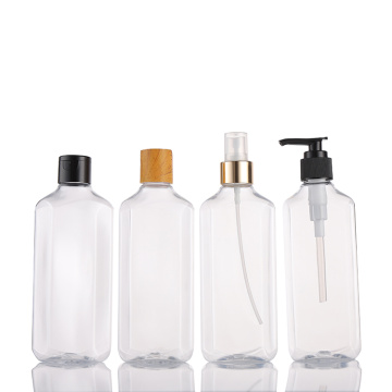 Bottiglia per olio per motori in plastica piatta piatta personalizzata all&#39;ingrosso 400 ml con coperchio a vite