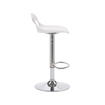 Wooden Leg Black Plastic Counter Height Stool for Kitchen or Bar Table