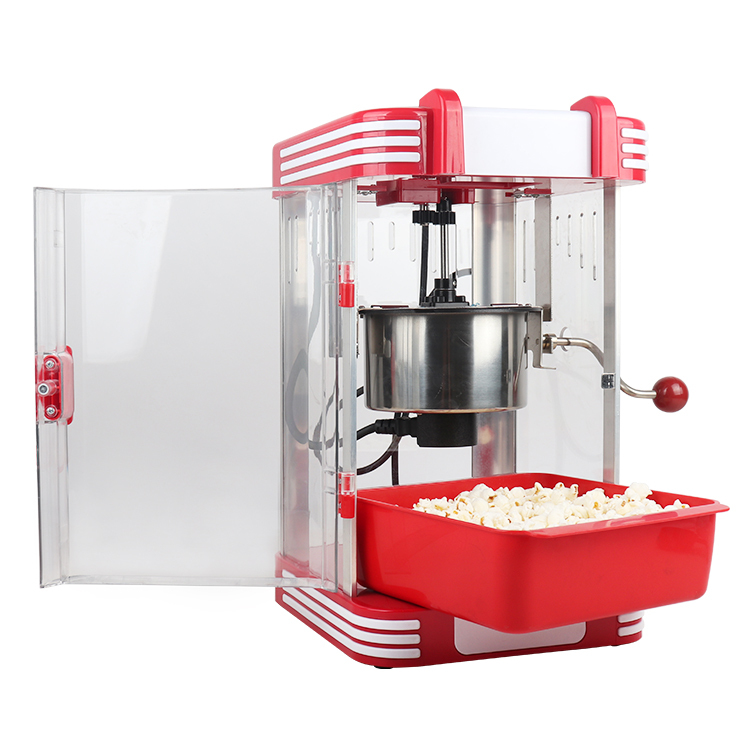 Professional Commercial Popcorn Machine Electric Automatic Hot Air Popcorn Maker Stainless Steel