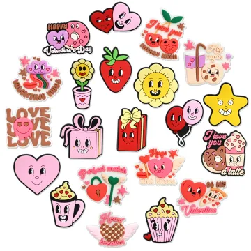 DIY Valentine's Day Shoe Charms - Cartoon Personality PVC Buckles