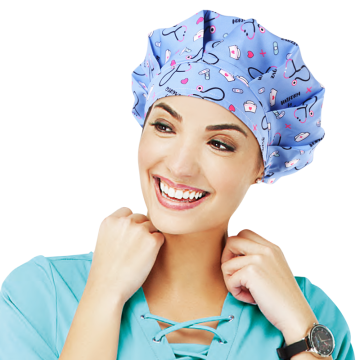 Wholesale Dental Scrub Caps with Satin Lining and Printing for Nurses and Hospital Staff