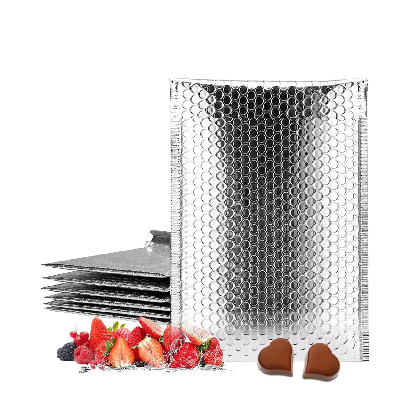 Mailer térmica de prata de alto desempenho com bolha