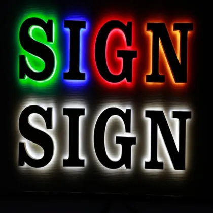 Reverse Halo Lit Letter Sign