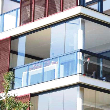 Invisible Aluminium Sliding Folding Glass Window for Balcony