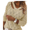 Maglione pullover a V da donna