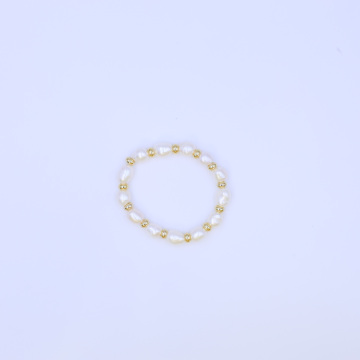 Fashionable 18K Gold-Plated Natural Pearl High-End DIY Bracelet