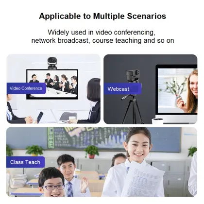 Aoni 4K HD Optic USB Conference Camera with Auto Tracking and Built-in Microphone