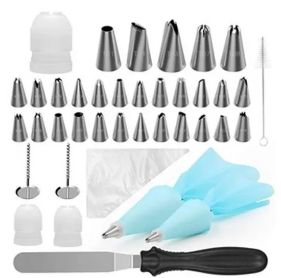 2020 Hot Sale 304 Cake Baking Decorating Nozzles Tools Set (58 Pcs)