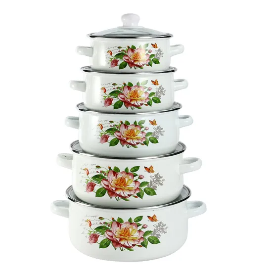 Kitchenware Cast Iron Enamel Cookware Set with Lid