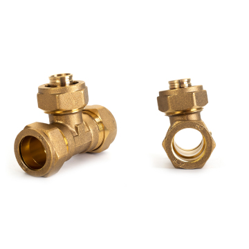 Hot Sale Brass Malleable Metal Pipe Joint Connectors: Equal Shape Compression Connections - Model Number Head
