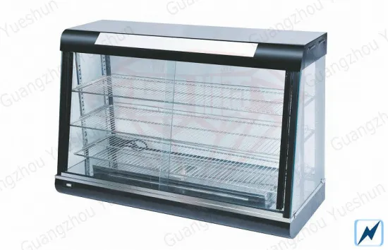 Electric Curved Commercial Food Warmer / Showcase , 1.84 Kw 49 Kg