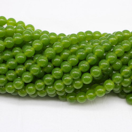 Craft Round Chalcedony Jades Beads για την κατασκευή κοσμημάτων