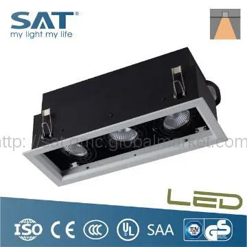 Three adjustable heads 7W*3 LED recessed downlights