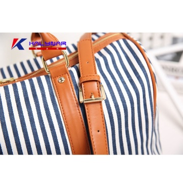 Classic Striped Women's Travel Bag Weekender Bag