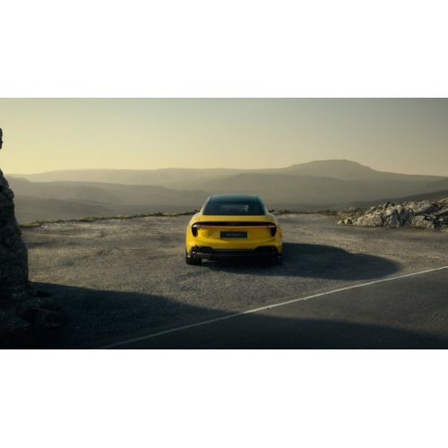 New mid-size pure electric coupe Lotus Emeya Yellow