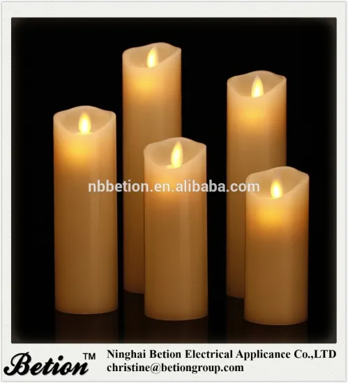 LED Candles Flickering Flameless Candles Set Decorative Flameless Candles: 4" 5" 6" 7" 8" Classic Real Wax Pillar candles