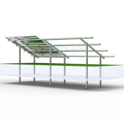 China Manufacturer Ground Mount Solar Racking System with Concrete Base Solution