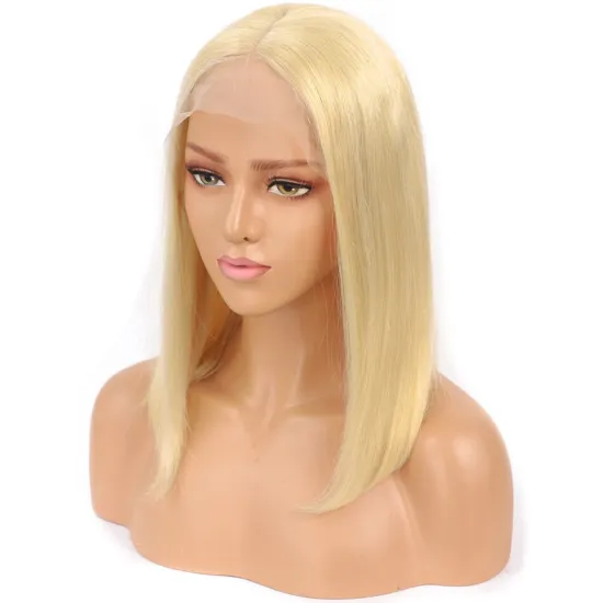Cheap Lace Front 613 Honey Blonde Bob Wig,Short Hd Full Lace Human Hair Wig,613 transparent Curly Human Hair Lace Front Wig
