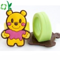 Anelli di Natale del fumetto del silicone 3D dell&#39;orso giallo adorabile