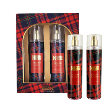 Conjunto de caja de perfume de etiqueta privada de la BBC - Spray corporal de 2 x 177 ml para damas OEM/ODM