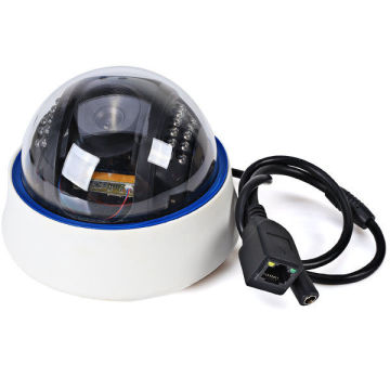 Wdr Video Push 720p 1mp Infrared Ip Camera , White 1/4" Cmos Ip Speed Dome Camera