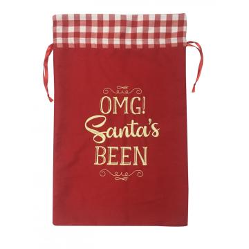 Grand sac de Noël avec cordon de Noël